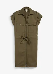 Robe en twill de coton élastiqué, bonprix