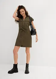Robe en twill de coton élastiqué, bonprix