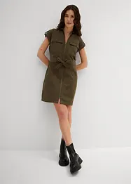 Robe en twill de coton élastiqué, bonprix