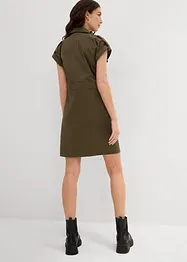 Robe en twill de coton élastiqué, bonprix