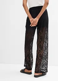 Pantalon en dentelle à taille élastiquée, bonprix