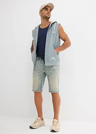 Bermuda taille élastiquée en léger denim, Slim, bonprix