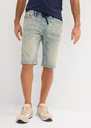 Bermuda taille élastiquée en léger denim, Slim, bonprix