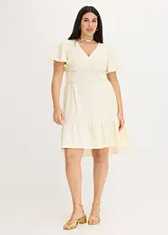 Robe légère en jersey crêpe avec manches papillon, bonprix