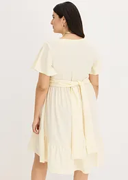 Robe légère en jersey crêpe avec manches papillon, bonprix