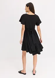 Robe légère en jersey crêpe avec manches papillon, bonprix