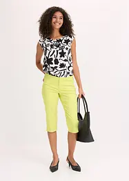 Pantalon corsaire taille élastiquée, bonprix