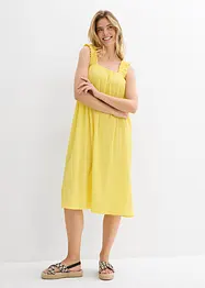 Robe en jersey crêpe gaufré, bonprix