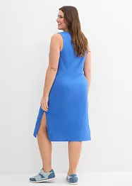 Robe fluide côtelée et fendue sur les côtés en viscose mélangée, bonprix