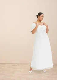 Robe de mariée à encolure Bardot avec dentelle, bonprix