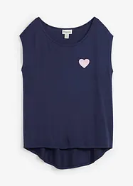 T-shirt court devant long derrière en viscose fluide, bonprix