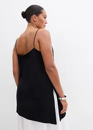 Top à fines bretelles et base asymétrique en viscose mélangée, bonprix