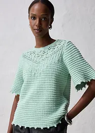 Pull ajouré avec lin, bonprix