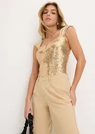 Body à sequins, bonprix