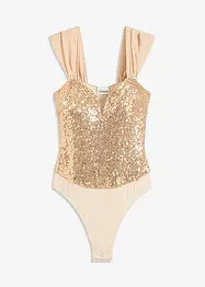 Body à sequins, bonprix