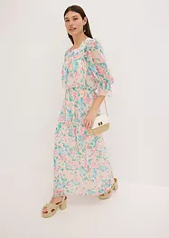 Robe longue en crêpe, bonprix
