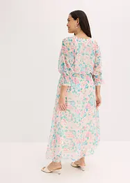 Robe longue en crêpe, bonprix
