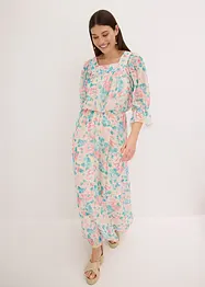 Robe longue en crêpe, bonprix