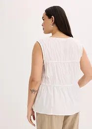 Blouse sans manches à volants et nœuds, bonprix