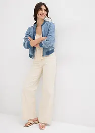 Jean large taille mi-haute et élastiquée, bonprix