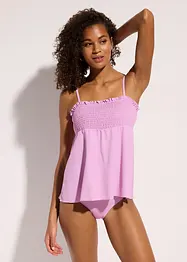 Tankini bandeau smocké (ens. 2 pces), bonprix