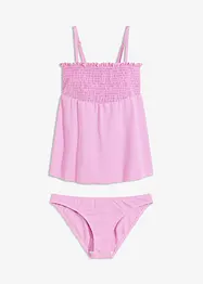 Tankini bandeau smocké (ens. 2 pces), bonprix