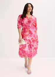 Robe midi en mesh imprimée, bonprix