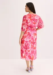 Robe midi en mesh imprimée, bonprix