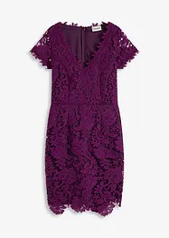 Robe en dentelle avec application en crochet sur l'encolure, bonprix