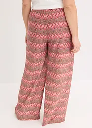 Pantalon large en jersey aspect crochet, bonprix