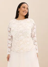 T-shirt manches longues en dentelle, bonprix