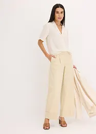 Chemisier en satin avec col à revers, bonprix