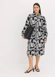 Robe-chemise imprimée et légère en lin majoritaire, bonprix