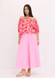 Blouse col Bardot imprimée en viscose mélangée, bonprix