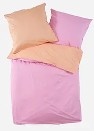 Parure de lit réversible en percale unie, bonprix