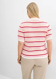 T-shirt en maille rayée, bonprix