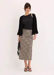Jupe midi en satin, bonprix