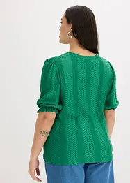 T-shirt en broderie anglaise avec volants, bonprix