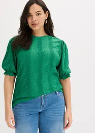 T-shirt en broderie anglaise avec volants, bonprix