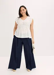 T-shirt à broderies anglaises, bonprix