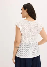 T-shirt à broderies anglaises, bonprix