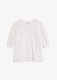 T-shirt en broderie anglaise avec volants, bonprix