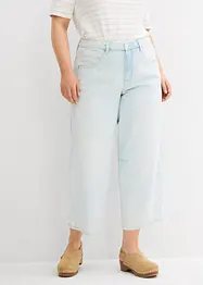 Jean balloon taille mi-haute, doux et raccourci, bonprix