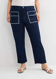 Jean droit taille haute, raccourci, bonprix