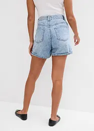 Short en jean taille haute, peu extensible, bonprix