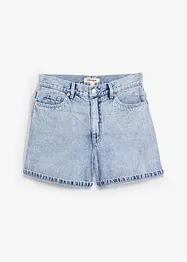 Short en jean taille haute, peu extensible, bonprix