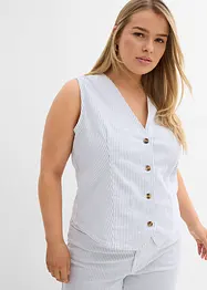 Veste sans manches en denim rayé, bonprix