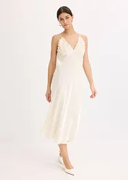 Robe longue et fluide en satin, bonprix