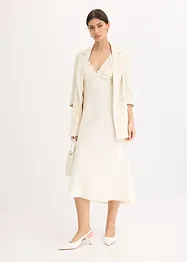 Robe longue et fluide en satin, bonprix