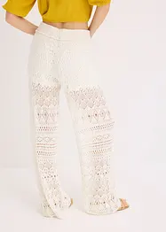 Pantalon en maille ajourée à taille élastiquée, bonprix